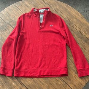 Youth Red Quarter-Zip Sweater